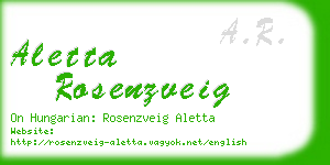aletta rosenzveig business card